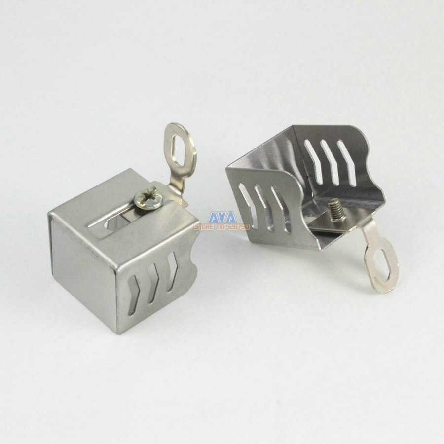 10 Pieces Stainess Steel Curtain Track End Caps Curtain Track End Stops 30x28x26mm