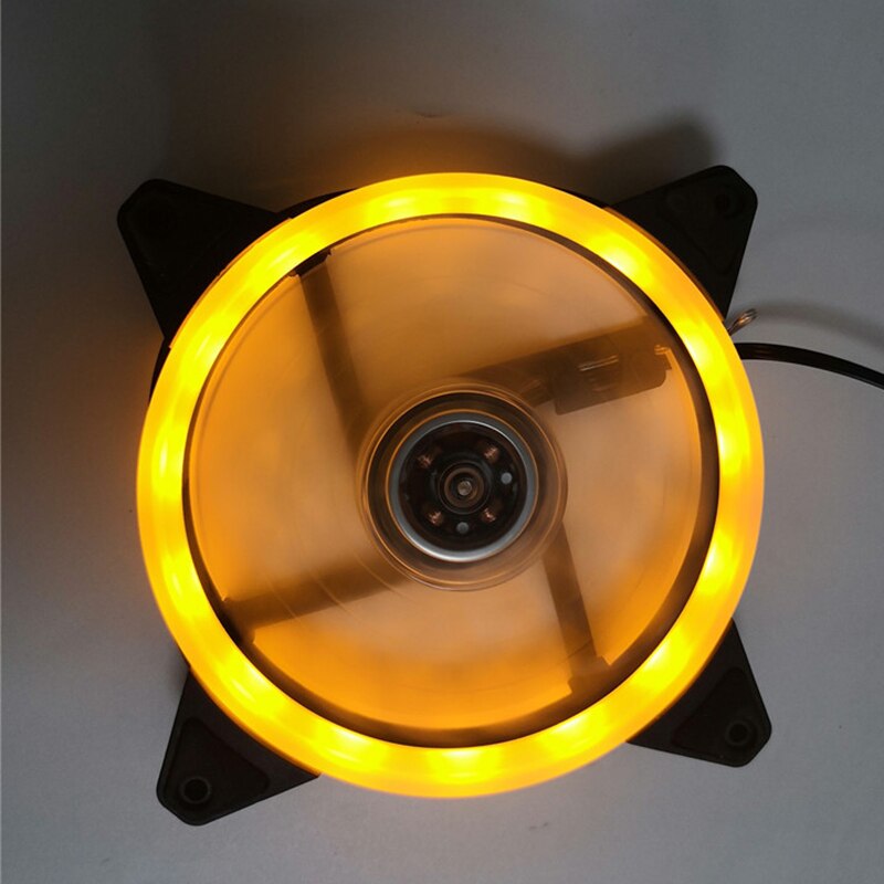 12CM 15LED 120mm PC Computer Super Mute LED Case Fan Cool LED Dual Aperture Computer Case Cooling High Performance Cooler: 02