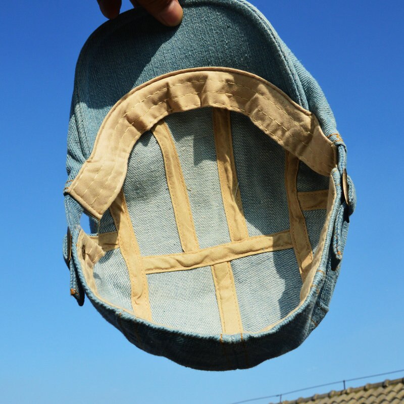 Klassiska cowboy baskerhattar för kvinnor män retro college stil denim basker tidningspojke kepsar vår höst vinter hatt visir