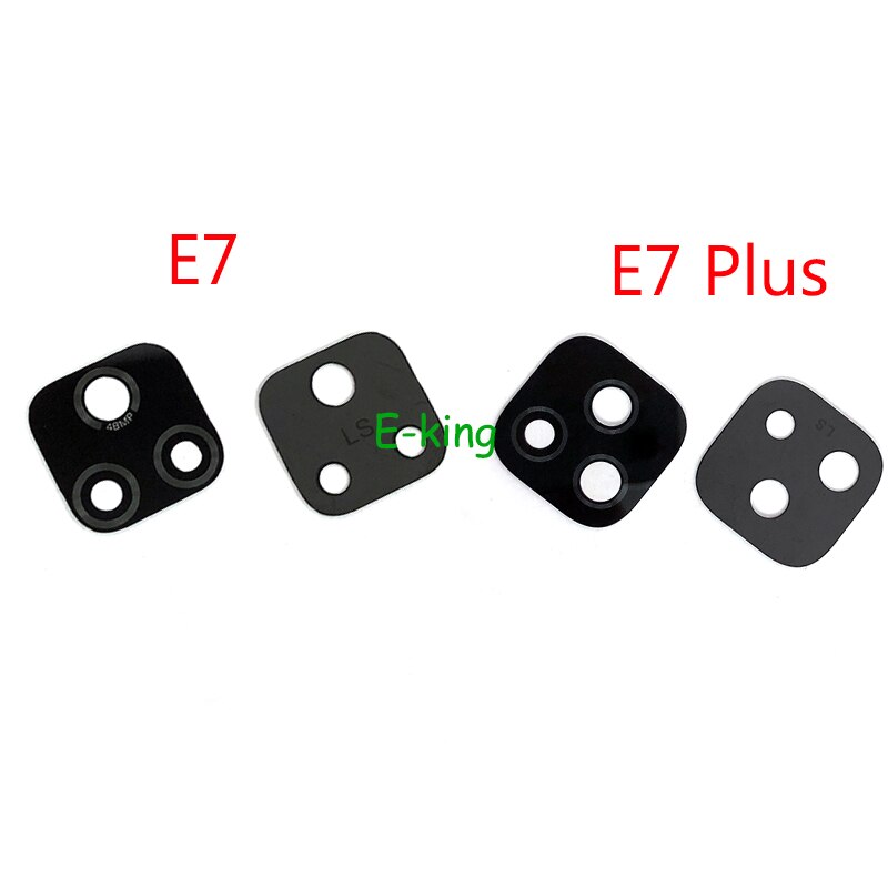 10Pcs Voor Motorola Moto E6S E6 E7 Plus Spelen Achter Terug Camera Glazen Lens Met Sticker Tape Adhesive