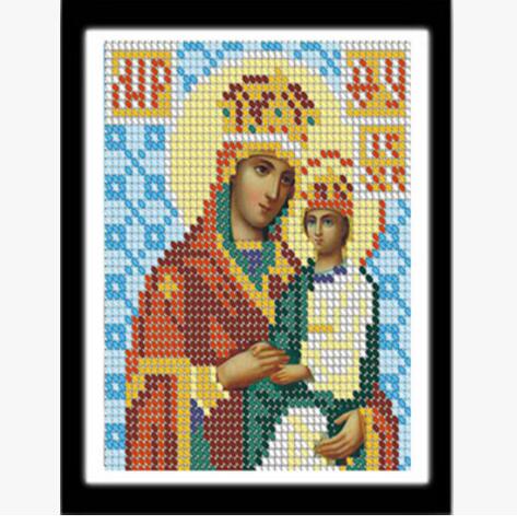 Pintura de diamante 5D DIY con icono religioso, decoración del hogar, bordado de diamantes, cuadro de diamantes de imitación cuadrado de estilo clásico: 16