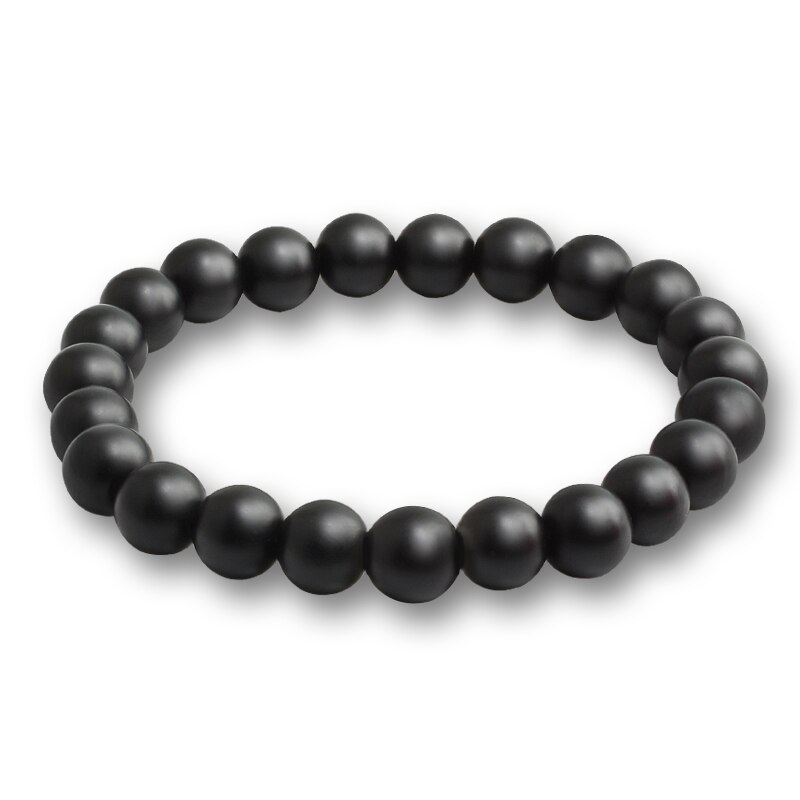 Pulsera negra para hombre a la , pulsera con cuentas de turquesas naturales, piedra amarilla, pulsera con cruz de Jesús, accesorios de joyería para mujer: style 1