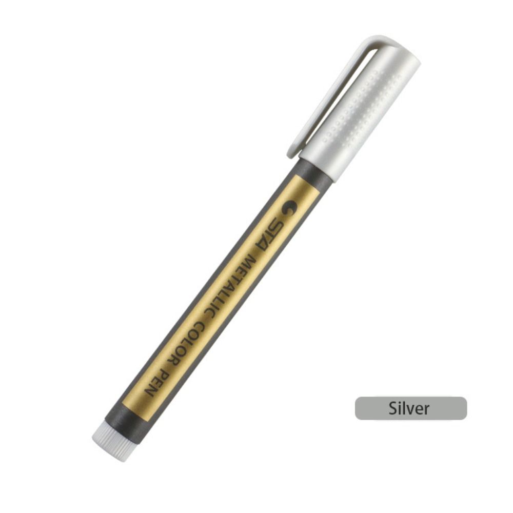 Kawaii 10-Farben-metallisch-Marker, dauerhaft, wasserfest, Farbstift, Schreibwaren, DIY, Manga, Zeichnung, Bastelstifte, Malerei: Gelb