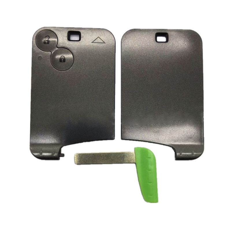 Vervanging 2 Knop Remote Key Card Shell Case Smart Card Key Case Voor Renault Laguna
