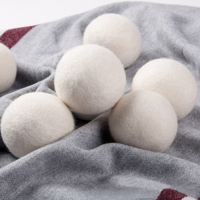 6Pcs/lot Reusable Wool Dryer Balls Natural Softener Drying Balls Washing Machine White Dry Kit ball