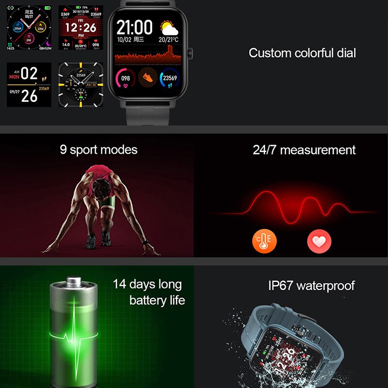 Bluetooth Sport Smart Watch Men Women Smartwatch For Android IOS Fitness Tracker Electronics Smart Clock Band Smartwach