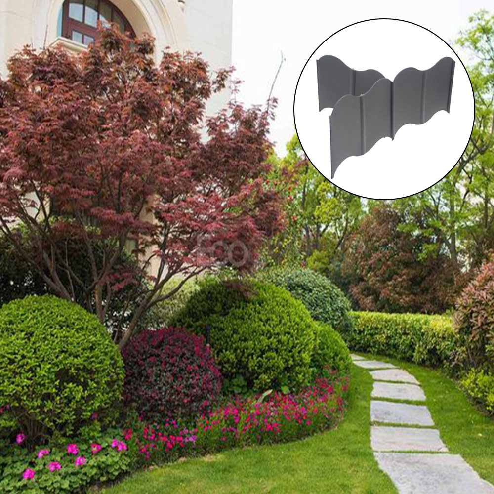 20Pcs Garden Fence Edging Kit Plastic Lawn Edging Plant Border Decorations No-Dig Pound-in Garden Edge Decorations