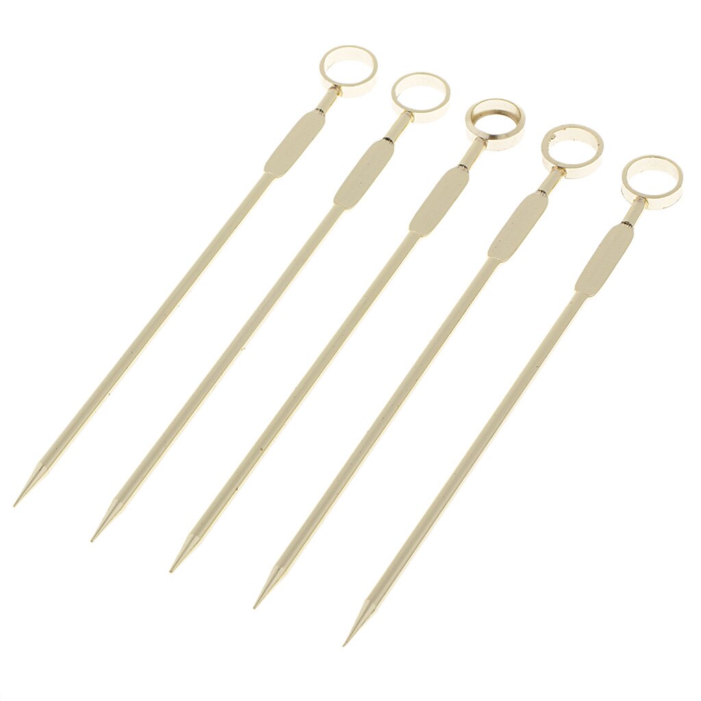 Cocktail Pick Metal Fruit Sticks Bar Tools Drink Stirring Sticks For Party: B