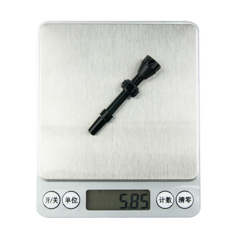 1 par 44mm rørløs luftventil for landeveissykkel og mtb rørløs ventilspindel