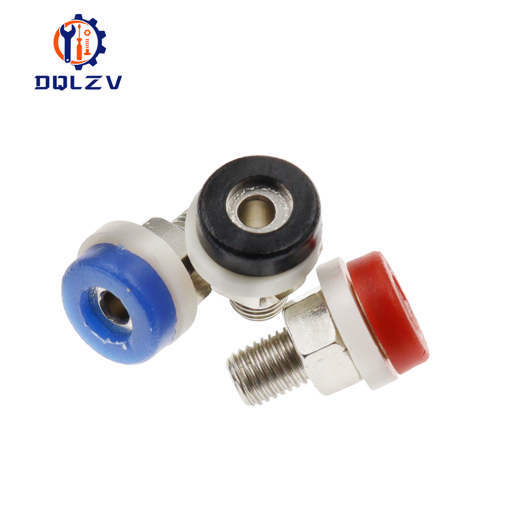 Conector Banana de latón de 2MM para conector de prueba de conector Banana, enchufe aislado, Terminal pequeño, cobre puro, rojo, negro y azul