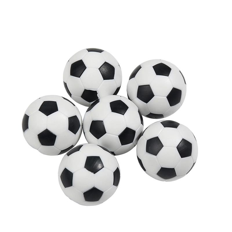 6 st minifotbollar plastboll bordsskiva fotbollsspel ersättning svart och vitt