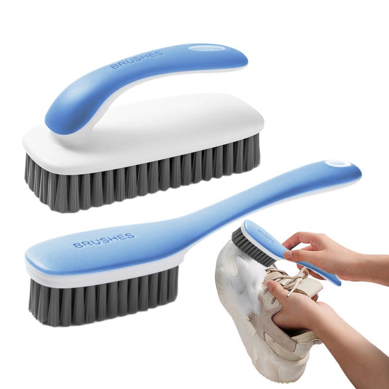 Cepillo para teñir ropa, 2 cepillos para fregar zapatos, agarre ergonómico, herramienta de limpieza multiusos, suministros de baño para ropa de tela