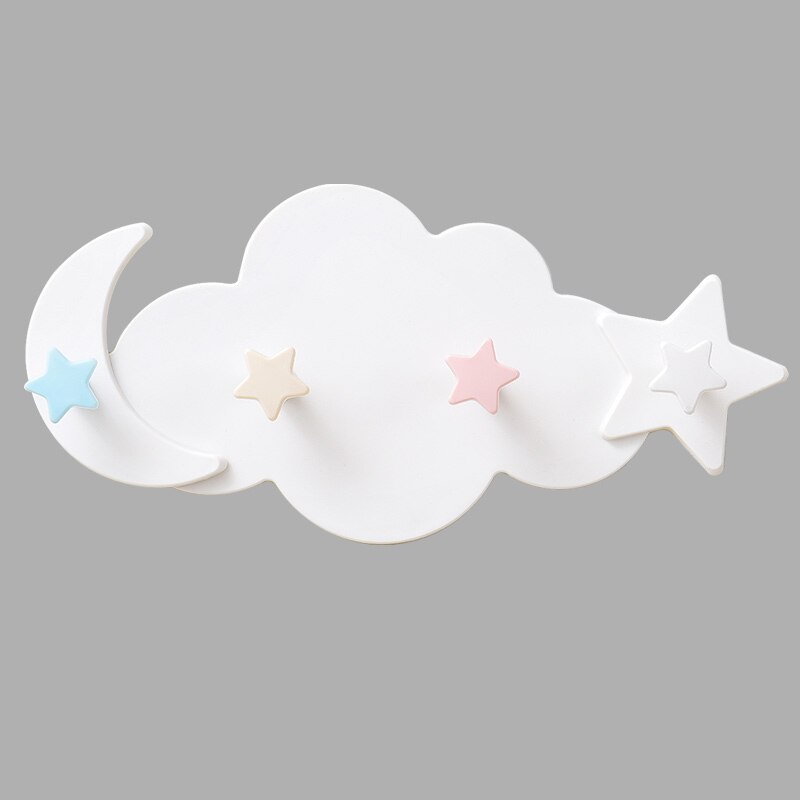 Gancho pegajoso de dibujos animados de nube detrás de la puerta, soporte para llave, colgador de pared para Baño