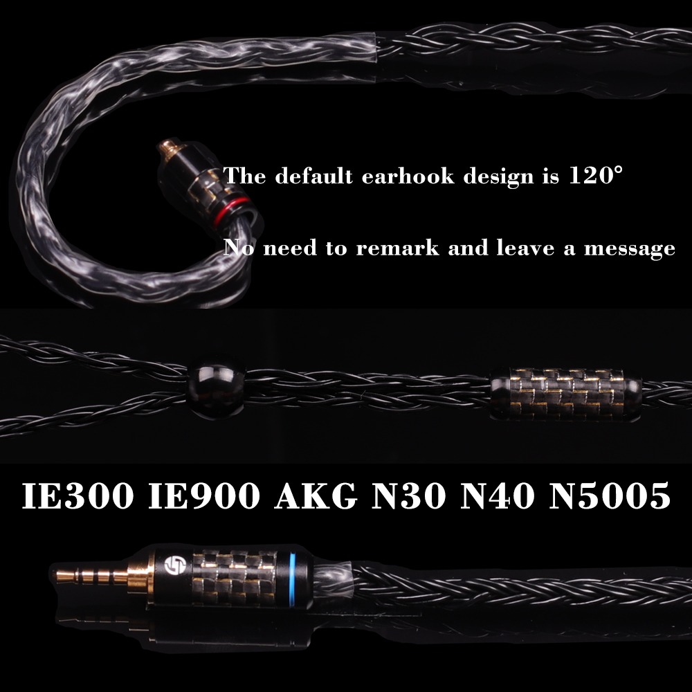 SYRNARN – câble de mise à niveau de casque, 2.5 MM, SE846 mmcx 16 core OFC pour casque SENNHEISER IE300 IE900 AKG N30 N40 N5005 4.4: 2.5mm TRRS Plug