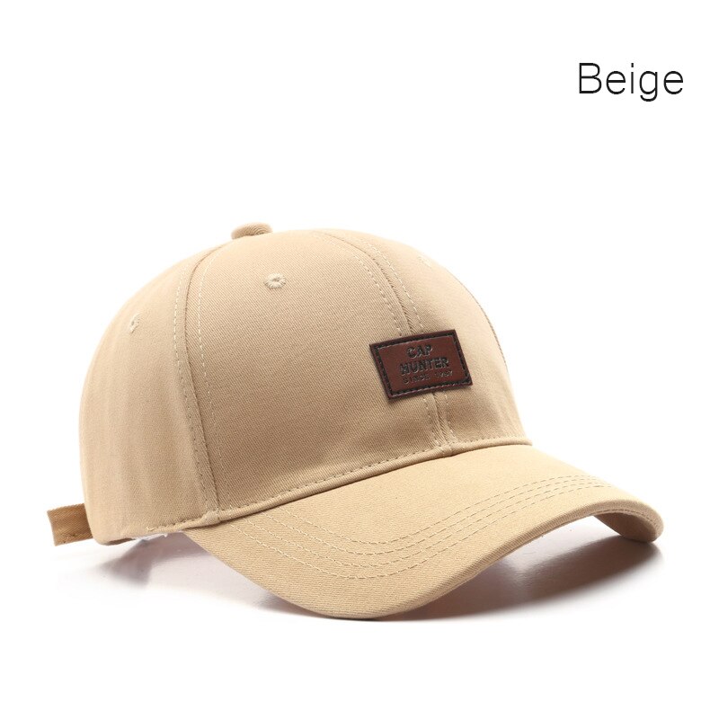 Sleckton Retro Baseball Cap Voor Mannen En Vrouwen Zomer Vizieren Zon Caps Mode Snapback Hoed Pu Lederen Patch Vader Hoeden unisex: Beige