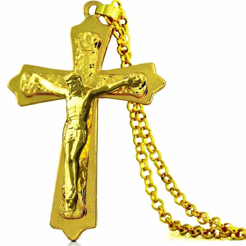 Jezus hanger ketting mannen klassieke goud-kleur choker mens handgemaakte hanger ketting sieraden winkel