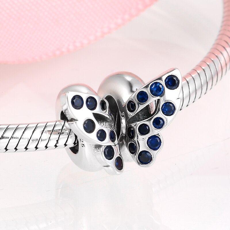 Exquisite Butterfly 925 Sterling Silver Dream Charms Spacer Beads Fit Original European charm Bracelet Jewelry making