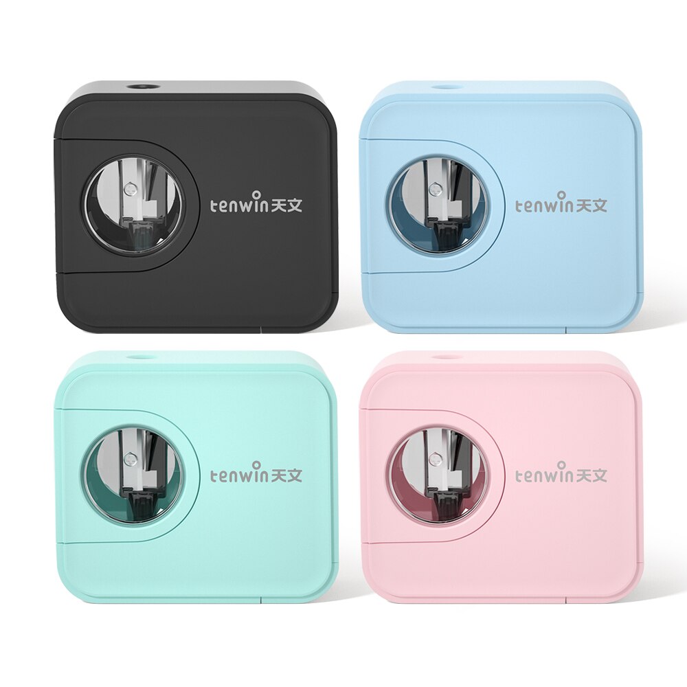 Tenwin Electric Pencil Sharpener Automatic Heavy Duty Stationery Cute Battery USB for Kids Children