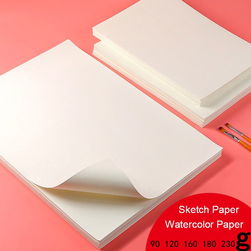 4K / 8K Sketch Paper Art Supplies Beginners Painting Graffiti Watercolor Paper 160 / 180 / 230g Student Supplies