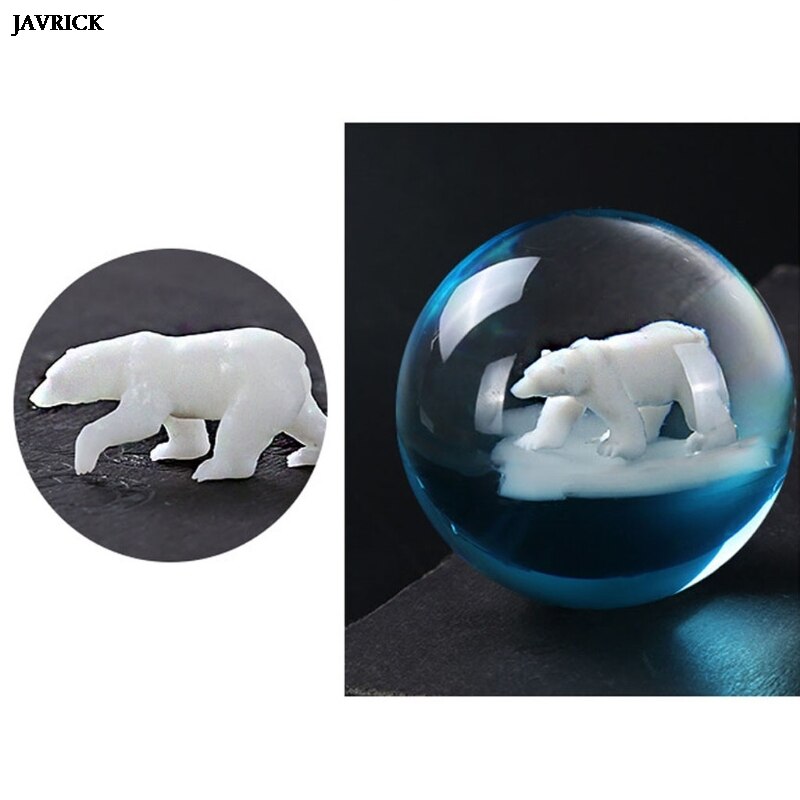 7 Shapes Silicone Mini Polar Bear Modeling Resin Mold Landspace Fillings Resin Jewelry Fillings Handmade Casting Art Crafts