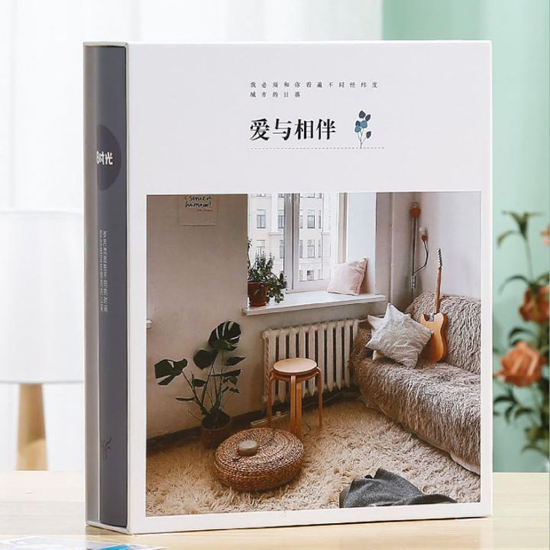 5-Inch Minimalist Photo Albums 200Pcs Large Capacity Interstitial Family Photo Album Children Growth Album Plastic Photo Album: color 17