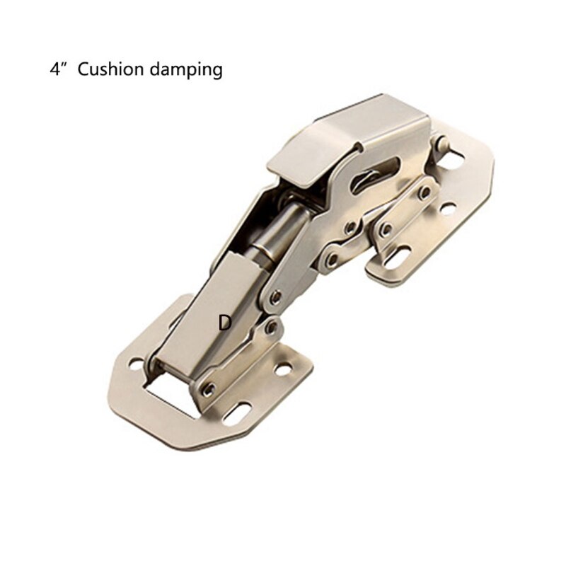 4pcs Cabinet Hinge 90 Degree No-Drilling Hole Cupboard Door Hydraulic Hinges Soft Close With Screws Furniture Hardware: 4 inch soft close