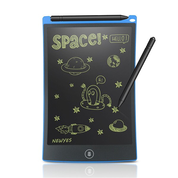 NEWYES Portable 8.5 "pouce LCD tablette d'écriture numérique dessin tablette manuscrite tampons électronique tablette conseil ultra-mince: Blue Writing Tablet