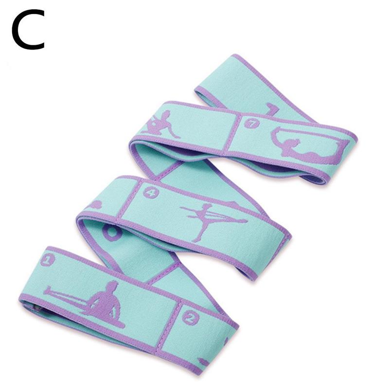 Multifunktionaler tanz-yoga-hilfsdehnungsgürtel, lateinamerikanisches pilates-training, elastisches widerstandsband, anfänger-yoga-anzeige  b9 r 2: Gold