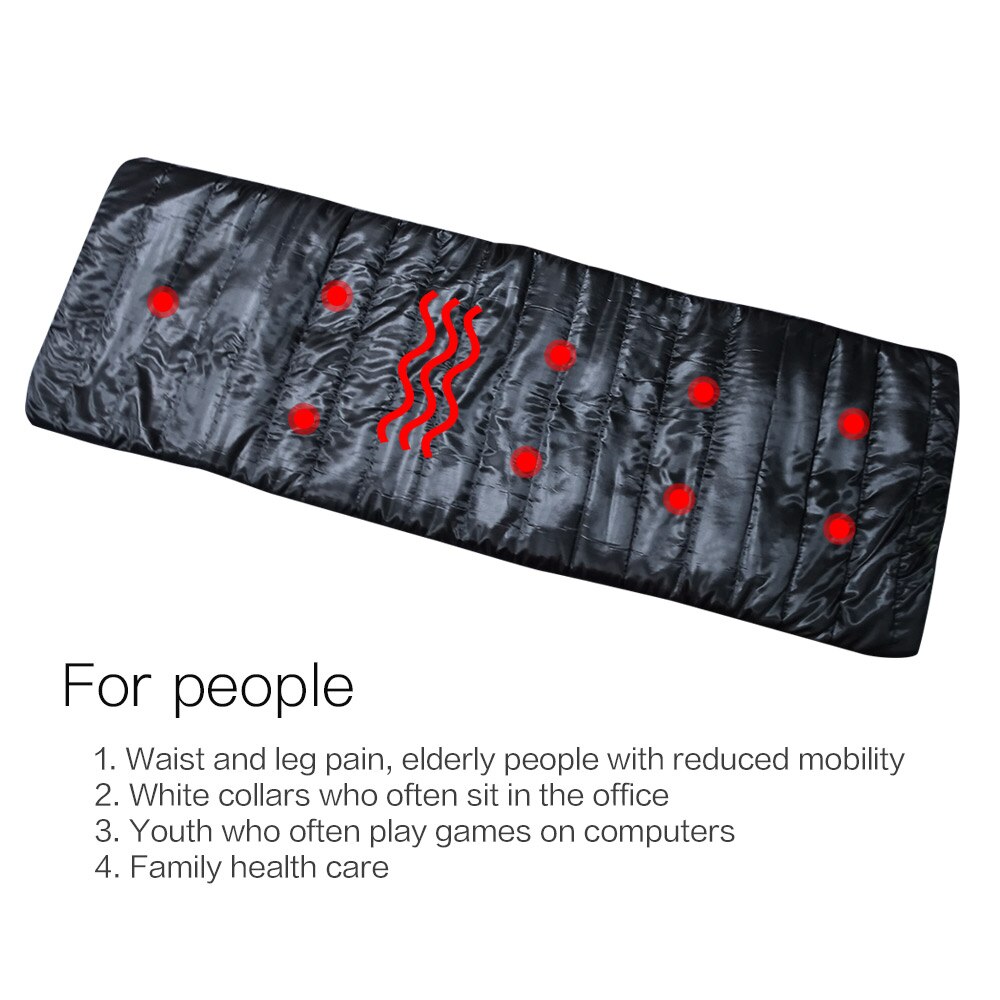 Colchón cama masaje VIBRADOR ELÉCTRICO para el hogar, Colchoneta de masaje vibratoria para el cuidado de la salud, cojín para sofá, cama, cuello, relajación de espalda