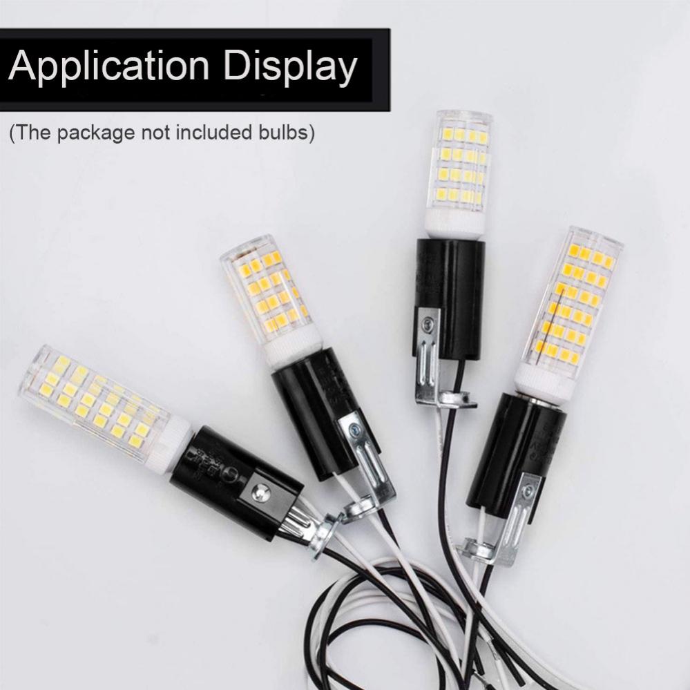 5pcs E12 Lamp Holder Bulb Socket with Wire for Candelabra Base Light Socket Lamp Holder Parts Lamp Sockets