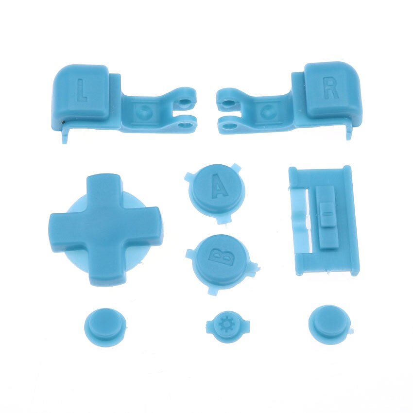 JCD 1 set Multicolore di Plastica Pieno Bottoni Set Per GameBoy Advance SP Power On Off Pulsante per GBA SP R L A B D-Pad Bottoni: G Sky Blue