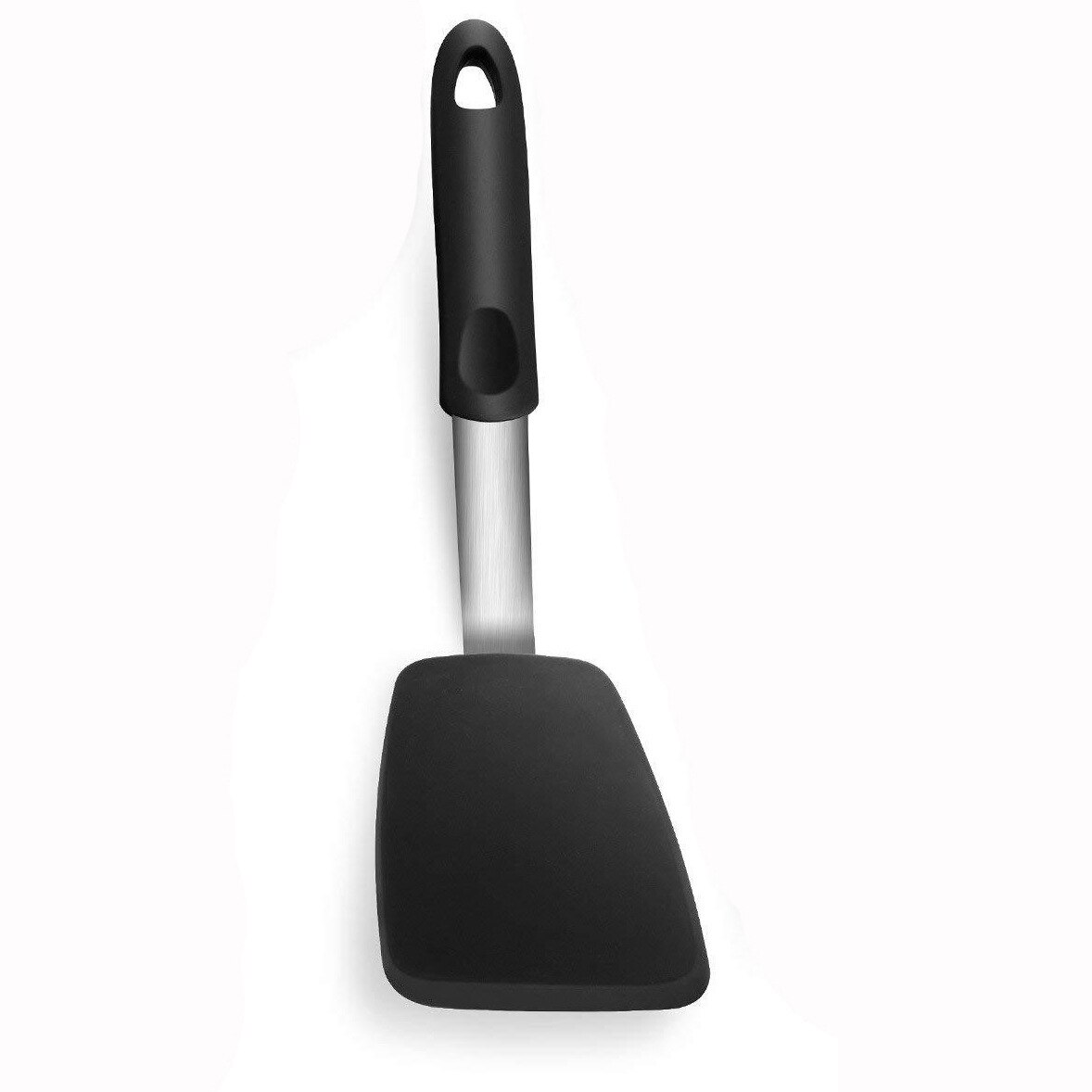 Food Grade Silicone Cooking Tool Convenience Kitchen Shovel Cookware High Temperature Resistance Spatula Utilities Supplies Item: 1PCS Black A