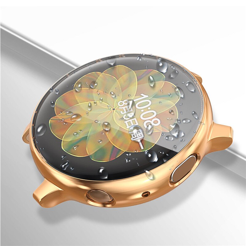 Coque pour Samsung galaxy watch active 2 40mm 44mm plein écran silicone pare-chocs protection d'écran en TPU couverture pour galaxie active 2