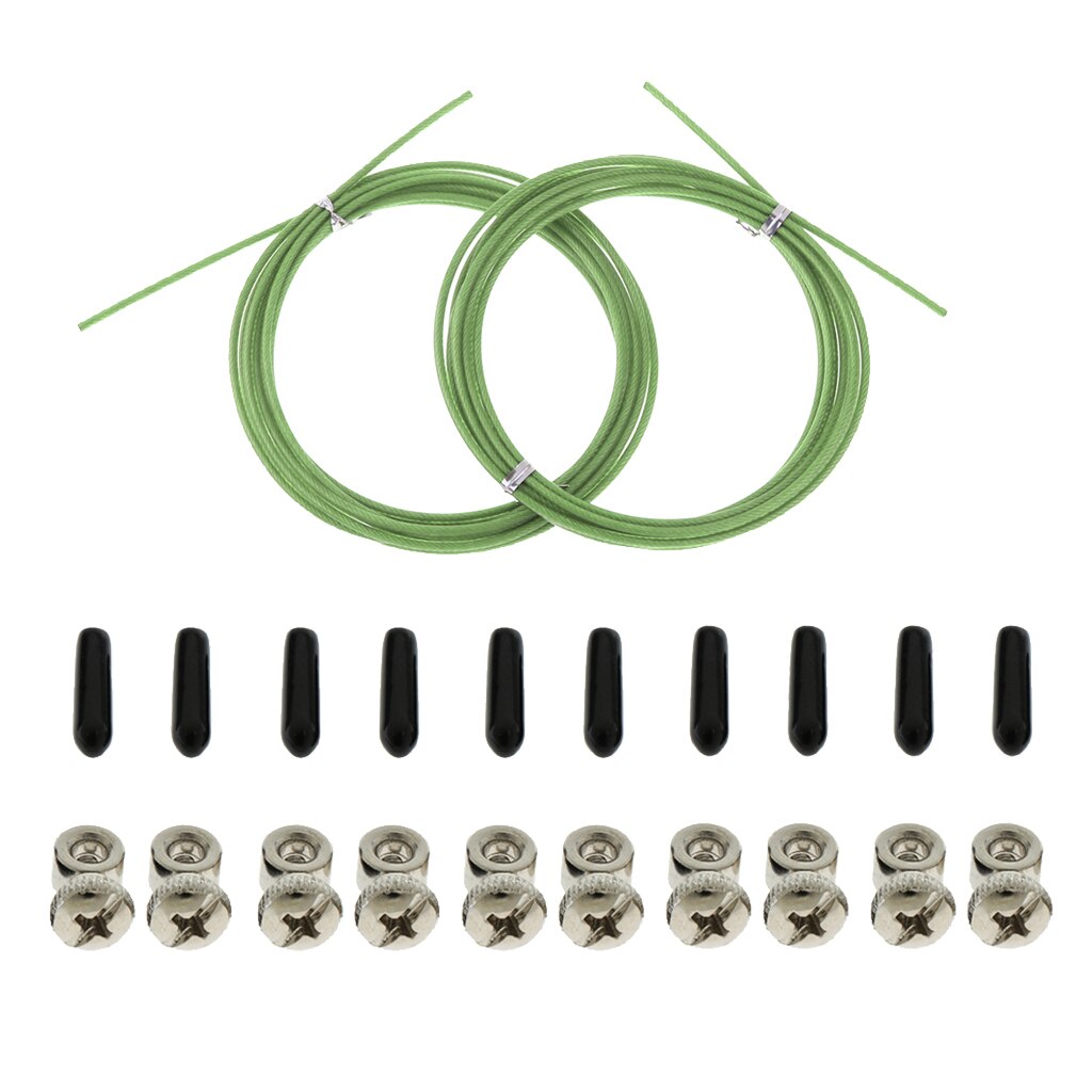 Premium 10ft Replacement Cable Heavy Rope Cords Screw End For Skipping Jump Rope: Green