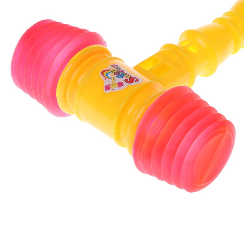 25 Cm Kind Training Peuter Kids Handvat Plastic Hamer Fluitje Speelgoed Lawaaimaker