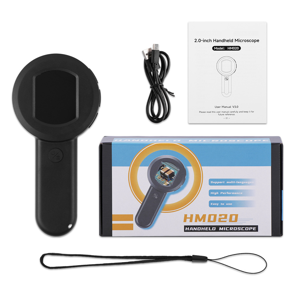 2‘’ Digital Microscope 100X Zoom Magnifying Glass with Light Coin Magnifier with 2 Color Light Mode Windows/Mac Compatible: Default Title