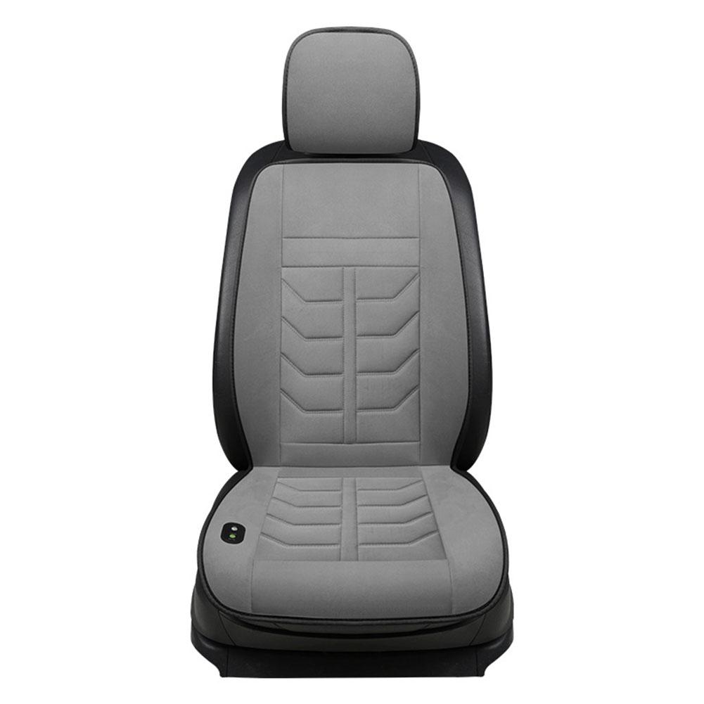 Car Heated Seat Cushion 12 V Heated Car Seat Covers Cushion Universal Seat Heater For Winter Heating Thermal Seatpad Accessories: Gray