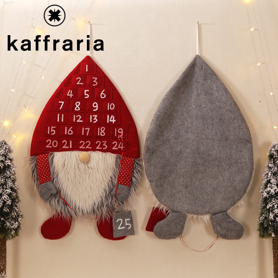 Christmas Calendar Santa Claus and Snowman Non-woven Fabrics Christmas Decoration Cloth Home Decoration Advent Calendar Natal