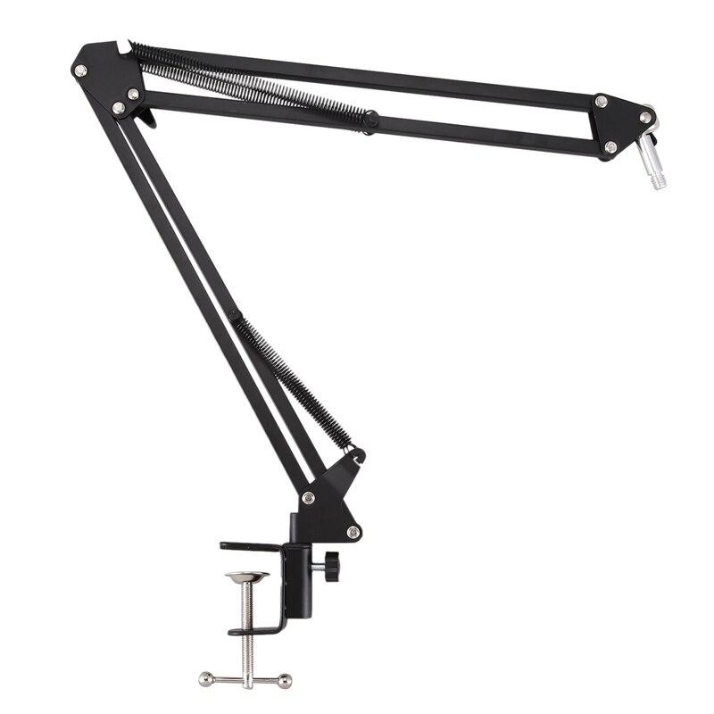 Microphone Stand Suspension Boom Scissor Arm Stands with 3/8-5/8 Screw / Table Mounting Clamp / Filter / Clip Holder