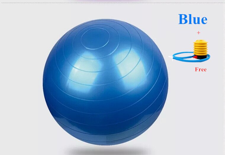 55/65/75/85cm para hacer ejercicios PVC bolas Bola de Yoga gruesa a prueba de explosión ejercicio gimnasio en casa de deportes equipo Pilates equilibrio bola: 45cm Blue