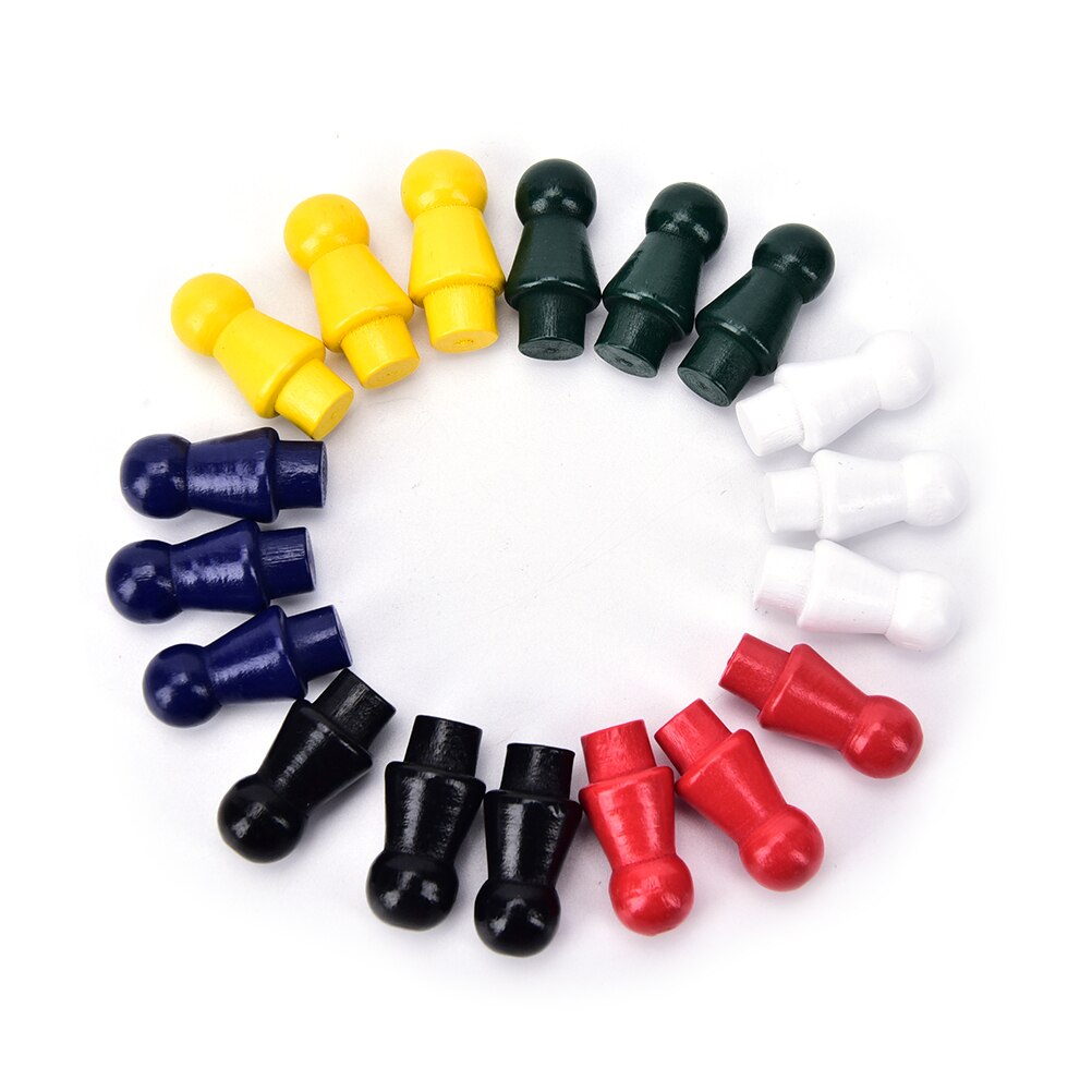 60pcs\set six color of wooden checkers replacement chinese checkers game parts