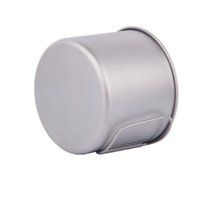 Tiartisan acampamento portátil copo 900ml copo de titânio pote de água com tampa dobrável alça piquenique panelas ao ar livre utensílios de mesa ta8316