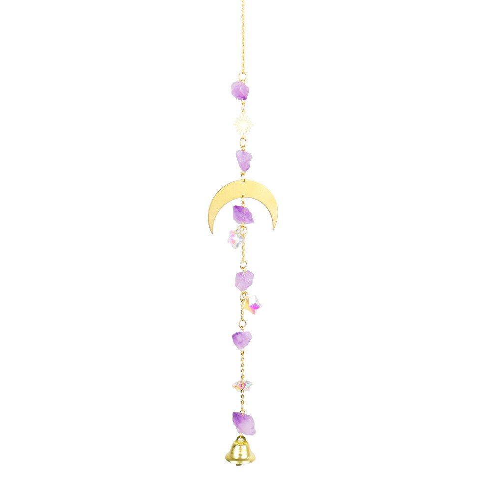 Metal Rainbow Collection Hanging Diamond Crystal Prisms Wind Chimes Decor Garden Decor Crystal Decor Wind chimes: B 450MM