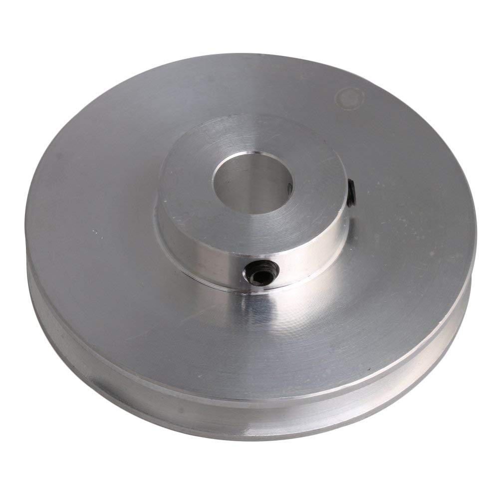 58x16 MM Zilver Aluminium Legering Enkele Groef Vaste Boring Katrol voor Motor As 3-5 MM PU ronde Riemen