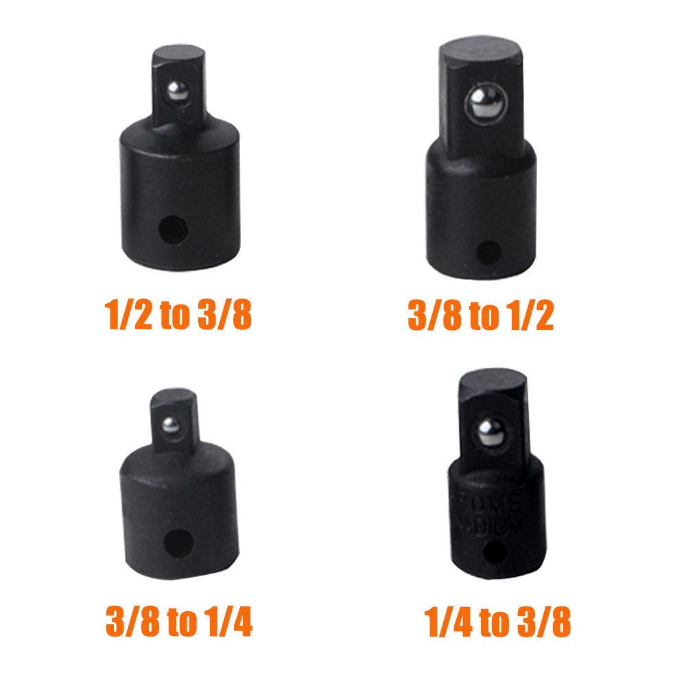 1/4pcs 1/4 3/8 1/2 Drive Socket Adapter Converter Reducer Air Impact Craftsman Socket Wrench Adapter Hand Tools Set Repair Tools
