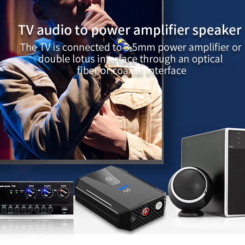 Digitale Audio Analoog Converter Bluetooth 5.0 Optical Toslink Coaxiale Signaal Naar Rca R/L Audio Decoder Spdif Atv dac Versterker