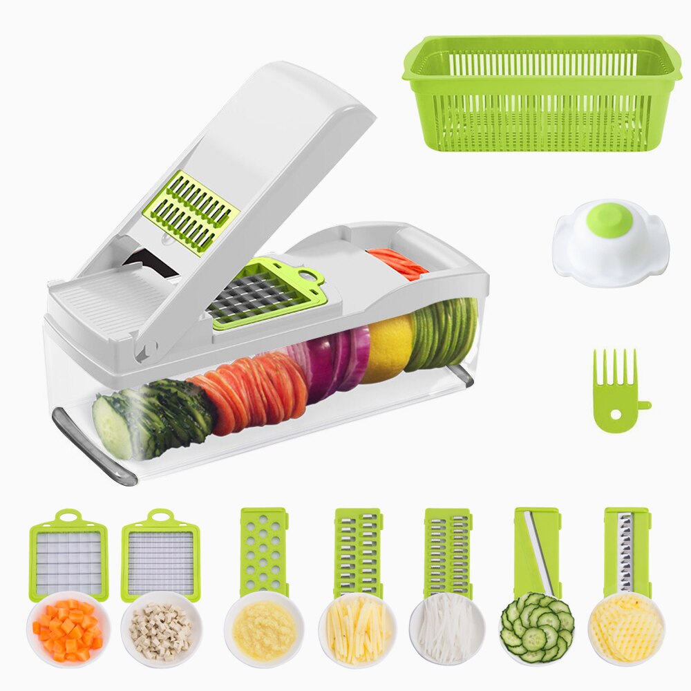 Zestaw robić krojenia warzyw, Julienne, krojenie, kuter, tarka, siekanie, przybory kuchenne, wielofunkcyjna kuchenka
