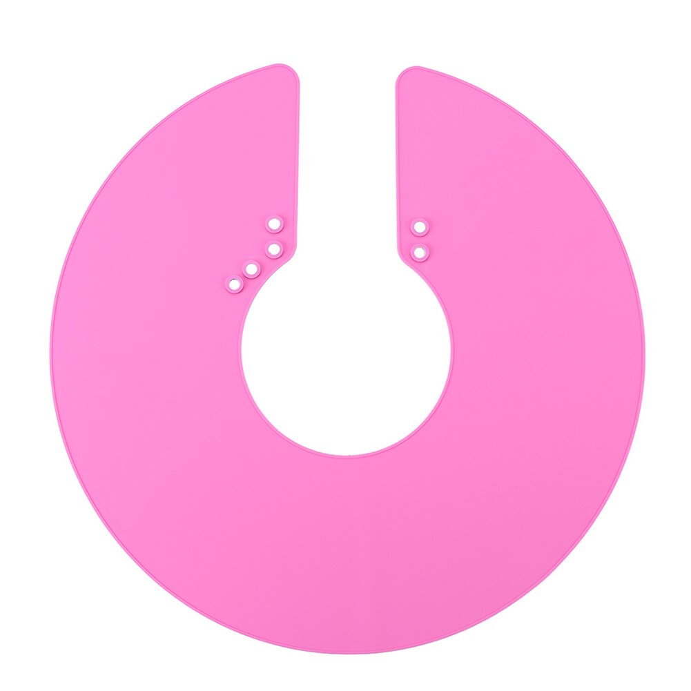 Haircut Shoulder Pad Neck Shield Shawl Hair Dyeing Tool Silicone Salon Supplies Hair Transparent Bib Hairdressing Tool: Pink