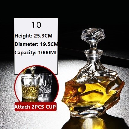 Russland Wodka Karaffe Whiskey Flasche Kristall Glas Wein Bahre Behälter Glasflasche Glas Tasse Heimat Bar Werkzeuge Dekoration: 10