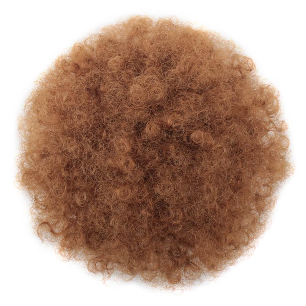 Leven syntetisk høj fluffy sort hestehale hårnåle snoretræk kort fiber krøllet hår hestehale til sorte kvinder: 27